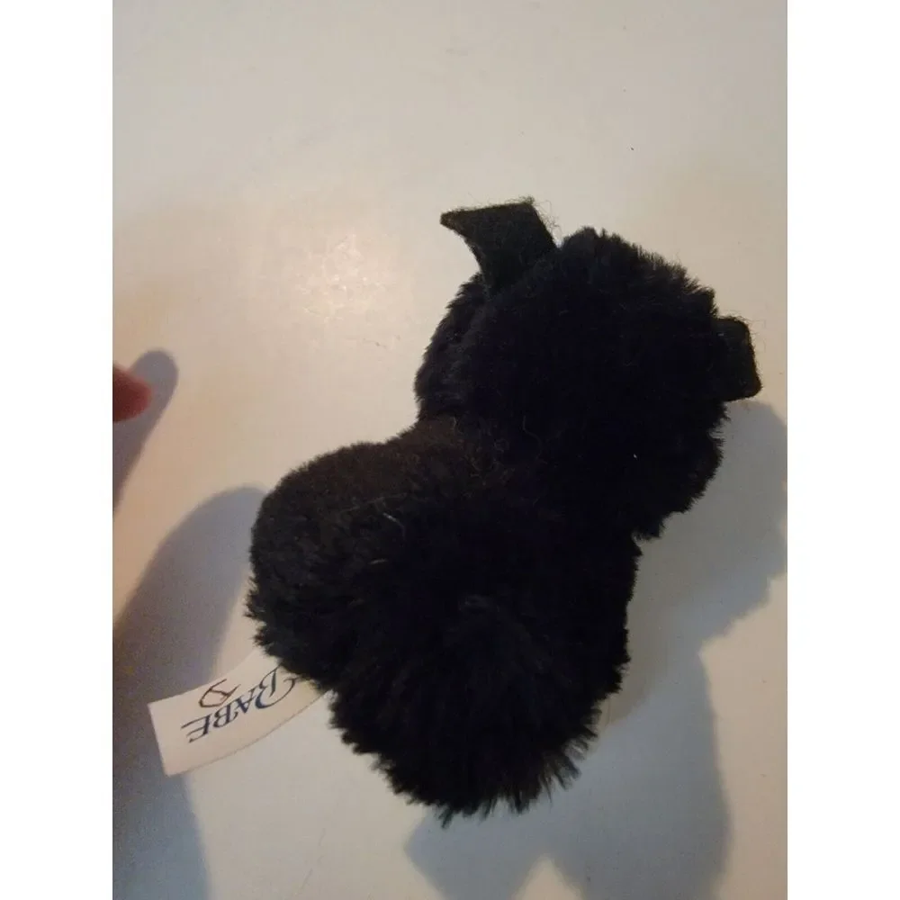 Vintage 1995 BABE Simon Small Black & White Stuffed Plush Dog Figure Toy